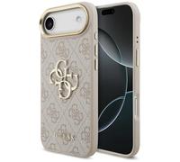CG Mobile Guess Coque de Protection avec Grand Logo Classique 4G pour iPhone 17 Air (Rose/doré)