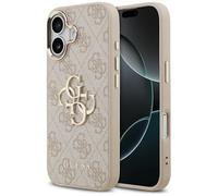 CG MOBILE Guess Coque de protection avec grand logo classique pour iPhone 17 (rose/doré)