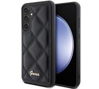 CG MOBILE Guess Coque de protection avec logo en métal matelassé pour Samsung Galaxy S23 FE (noir)