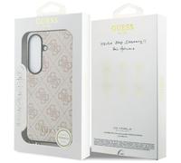 Housse Guess Classic Galaxy S26 En Cuir Synthétique Rose MagSafe Avec Chaîne Or