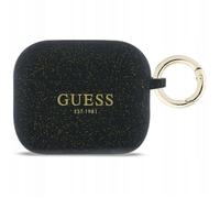 Cg mobile Guess Coque de protection en silicone à paillettes pour AirPods Pro 3 Noir