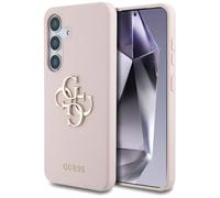 CG MOBILE Guess Coque de protection en silicone avec grand logo 4G pour Samsung Galaxy S25 Rose