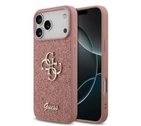 CG MOBILE Guess Coque de protection fixe à paillettes grande 4G pour iPhone 17 Pro (rose)