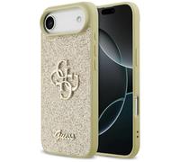 Guess Guess Coque 4G Metal Logo Glitter iPhone Air Doré Dorée