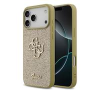 Coque Guess Fixed Paillettes Big 4G Étui pour iPhone 17 Pro Or