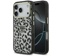 CG MOBILE Guess Coque de protection pour iPhone 17 Pro Max Motif léopard à paillettes Compatible avec MagSafe Noir