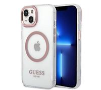 Coque Magsafe pour iPhone 14 Plus TPU Gold Outline Transparent