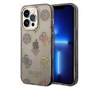 CG MOBILE Guess Coque de téléphone pour iPhone 14 Pro en IML Noire, Anti-Rayures PC/TPU, Confortable et Durable, Coque Rigide avec Ports accessibles, Absorption des Chocs et Logo Signature