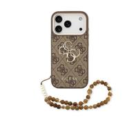CG MOBILE Guess Coque en polyuréthane avec logo métallique 4G pour iPhone 18 Pro