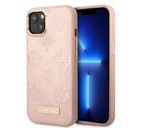 CG MOBILE Guess Coque en PU Compatible avec Magsafe 4G avec Logo en Plaque métallique, Design élégant, résistant aux Rayures, aux Chocs Compatible avec iPhone 14