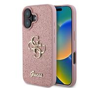CG Mobile Guess Coque Fixe à Paillettes Big 4G pour iPhone 16 (Rose)
