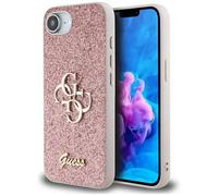 CG MOBILE Guess Coque fixe à paillettes Big 4G pour iPhone 16e (rose)