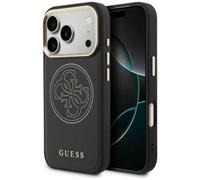 CG MOBILE Guess Coque perforée 4G compatible avec MagSafe pour iPhone 17 Pro Max (noir)