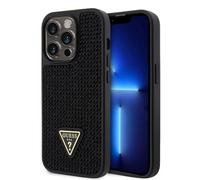 Guess Coque Strass pour iPhone 15 Pro Max Bords Sureleves Traingle Diamond Noir