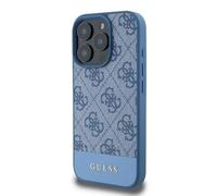 CG MOBILE Guess Coque Rigide en Cuir PU 4G avec Bande inférieure pour iPhone 16 Pro Max, matériau de qualité supérieure, Protection supplémentaire, découpes précises, Protection Contre Les Chutes