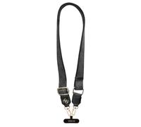 CG MOBILE Guess Crossbody universel réglable en cuir PU 4G et patch de sangle de maintien (noir)