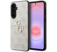 CG MOBILE Guess Étui de protection en cuir 4G avec logo métallique pour Samsung Galaxy A37 (rose)
