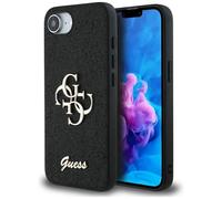 CG Mobile – Coque Guess Fixed Glitter Big 4G pour iPhone 16e – Noir