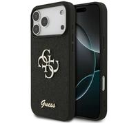 CG MOBILE Guess Fixed Glitter Grande coque 4G pour iPhone 18 Pro Max/iPhone 17 Pro Max (noir)