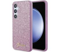 CG MOBILE Guess GGUHCS24MHGGSHU Coque pour S24+ S926 Violet Coque Rigide Glitter Script