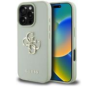 Étui Guess Grained Big 4G Logo Small Classic Logo pour iPhone 16 Pro vert