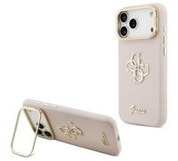 CG MOBILE Guess Grained Grand 4G & support Étui de caméra pour iPhone 17 Pro Max (rose)