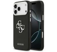CG MOBILE Guess Grained Grand logo classique 4G Coque pour iPhone 17 Pro Max (noir)