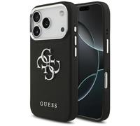 CG MOBILE Guess Grained Grand logo classique 4G Coque pour iPhone 17 Pro (noir)
