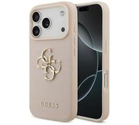 CG MOBILE Guess Grained Grande coque avec logo classique 4G pour iPhone 17 Pro (rose)