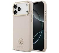 CG MOBILE Guess Grained Strass Logo Compatible avec MagSafe Coque pour iPhone 17 Pro Max (Rose)