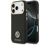 CG MOBILE Guess Grained Strass Logo Compatible avec MagSafe Coque pour iPhone 17 Pro (Noir)