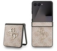 CG Mobile Guess Grande Coque avec Logo Classique 4G pour Samsung Galaxy Z Flip7 (Rose)