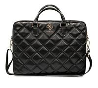 Guess Sacoche pour PC matelassée 15/16 pouces Logo 4G avec bandoulière Noir