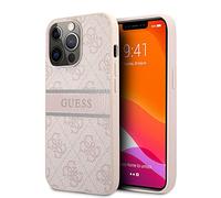 CG MOBILE Guess GUHCP13L4GDPI Coque de Protection pour iPhone 13 Pro / 13 6,1" 4G à Rayures Rose