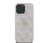 Guess Guess Coque 4G Metal Logo iPhone 16 Rose