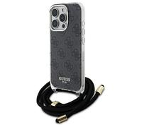 CG Mobile Guess GUHCP16XHC4SEK Coque de Protection pour iPhone 16 Pro Max 6,9" Noir Cordon bandoulière Impression 4G