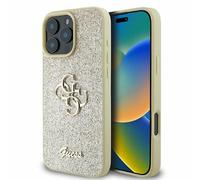CG Mobile Guess GUHCP16XHG4SGD Coque pour iPhone 16 Pro Max 6,9" Or Rigide Fixé Paillettes Big 4G