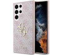 CG MOBILE Guess GUHCS24L4GMGPI Coque rigide pour S24 Ultra S928 Rose 4G Big Metal Logo