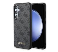 CG MOBILE Guess GUHCS24SG4GFGR Coque rigide pour S24 S921 Noir 4G Metal Gold Logo