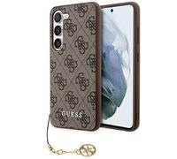 CG Mobile Guess GUHCSA35GF4GBR Coque Rigide pour A35 A356 Marron 4G Collection Charms