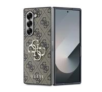 CG Mobile Guess GUHCZFD64GMGBR Étui pour Z Fold6 F956 en cuir marron avec logo métallique 4G