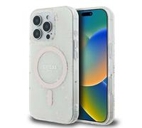 Étui Guess pour iPhone 16 Pro 6.3 blanc coque rigide IML 4G Fond MagSafe