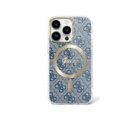 CG Mobile Coque rigide Guess GUHMP16LH4STB pour iPhone 16 Pro 6,3" Bleu IML 4G