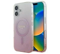 CG Mobile Guess GUHMP16MHGRCELP Coque Rigide pour iPhone 16 Plus 6,7" Rose IML Glitter Gradient