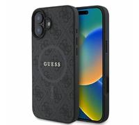 CG Mobile Guess GUHMP16SG4GFRK Coque pour iPhone 16 6,1" Noir Rigide 4G Anneau Logo Classic