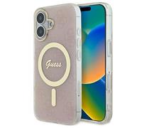 CG Mobile Guess GUHMP16SH4STP Coque Rigide pour iPhone 16 6,1" Rose IML 4G