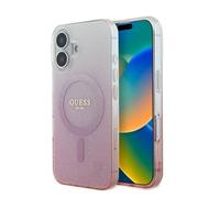 CG Mobile Guess GUHMP16SHGRCELP Coque Rigide pour iPhone 16 6,1" Rose