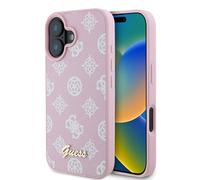 CG Mobile Guess GUHMP16SPGPYSP Coque Rigide pour iPhone 16 6,1" Rose Script Pivoine