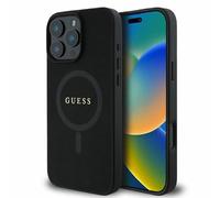 CG Mobile Guess GUHMP16XPSAHMCK Coque Rigide pour iPhone 16 Pro Max 6,9" Noir avec Logo Classique