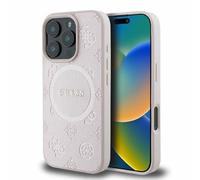 Guess GUHMP16XPSAPSMEP Apple iPhone 16 Pro Max hardcase Saffiano Peony Classic Logo MagSafe rose